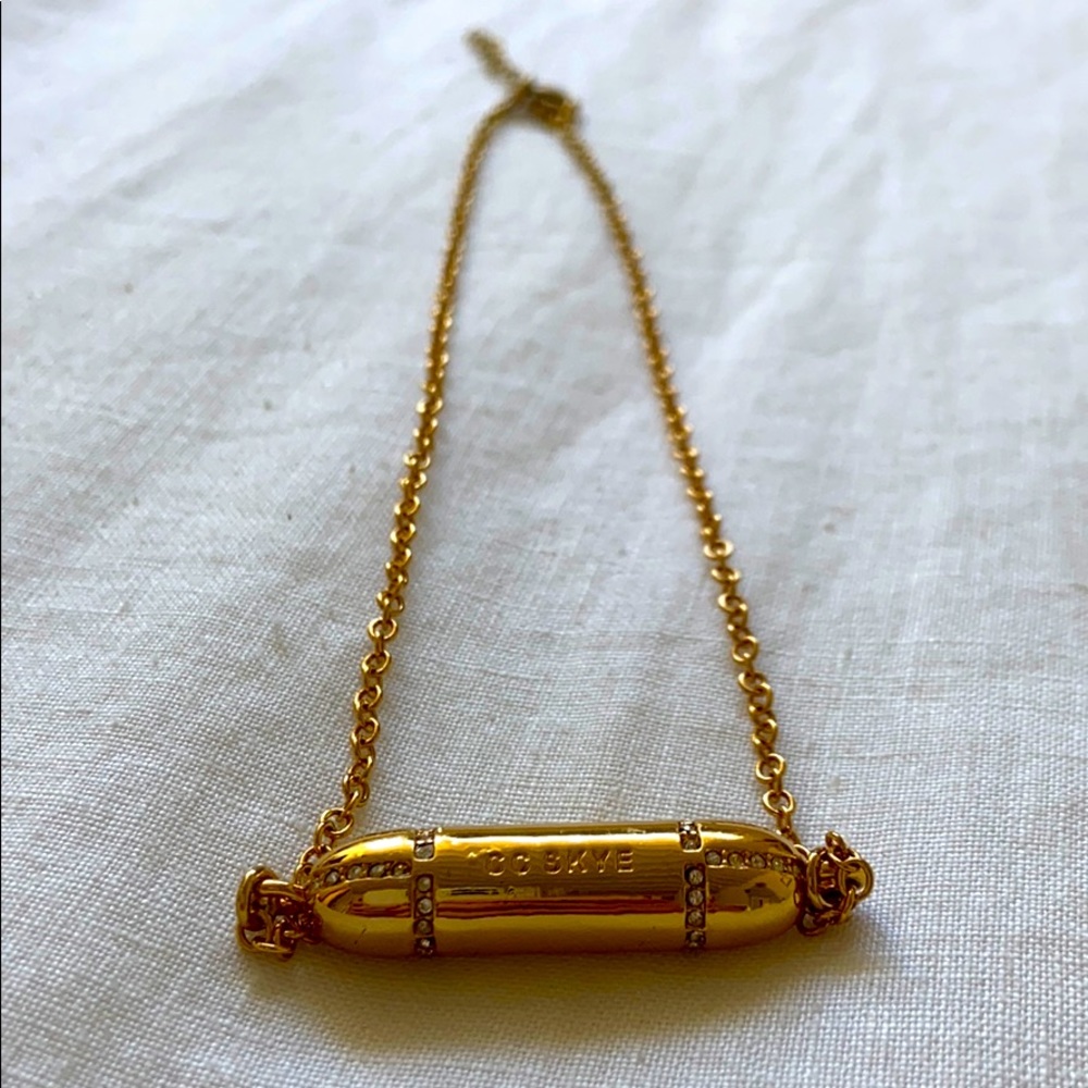 CC SKYE pill popper necklace in gold 18” necklace